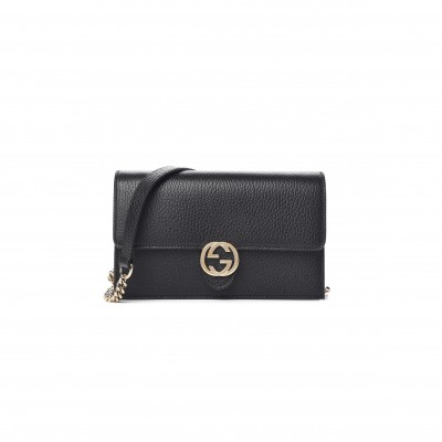 GUCCI DOLLAR CALFSKIN INTERLOCKING G CHAIN WALLET 510314 (20*13*6cm)
